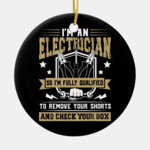 Décoration En Céramique Je suis un électricien Je suis un Vintage entièr