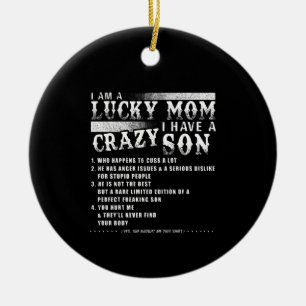 Décoration En Céramique Je Suis Une Chanceuse Maman J'Ai Une Idée Cadeau F