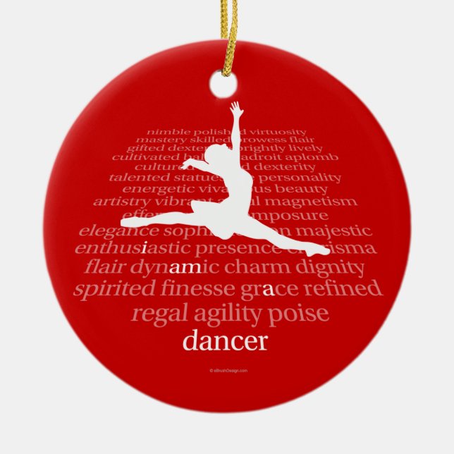 Décoration En Céramique Je Suis Une danseuse (Devant)