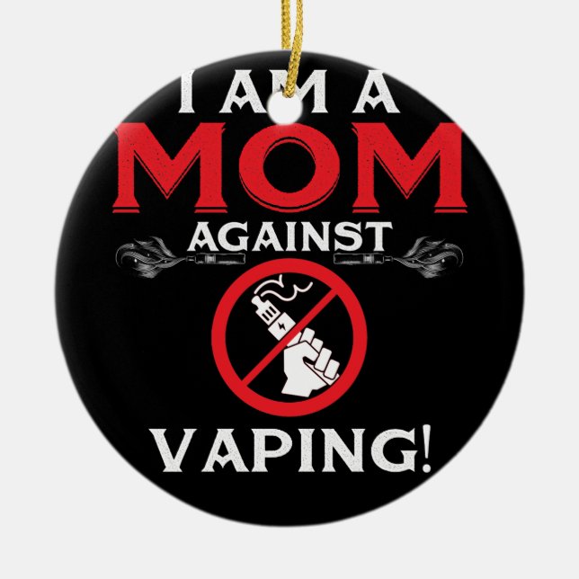 Décoration En Céramique Je Suis Une Maman Contre Le Vapage ! (Devant)