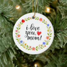 Je t'aime maman Fête des mères Calligraphie floral