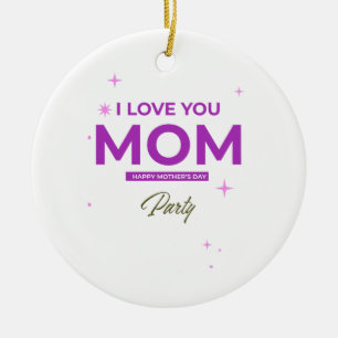 Décoration En Céramique Je t'aime maman - T-shirt Bonne fête des mères