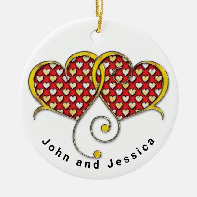 Décoration En Céramique Je t'aime Note Design de carte (Devant)