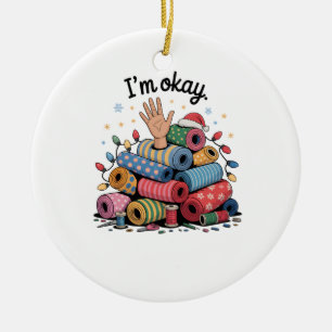 Décoration En Céramique Je vais bien Humour de couture pour les amateurs d