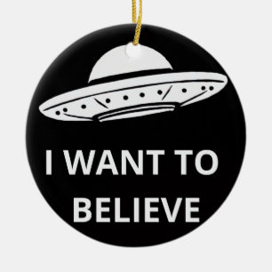 Décoration En Céramique Je Veux Croire, Film Rétro 90, Alien OVNI