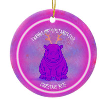 Je veux un hippopotame pour Noël - Violet