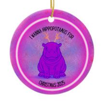 Je veux un hippopotame pour Noël - Violet