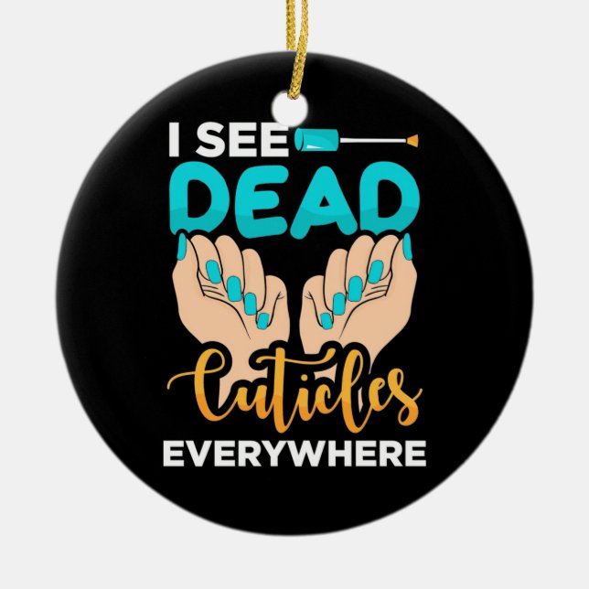 Décoration En Céramique Je Vois Des Cuticules Partout (Devant)