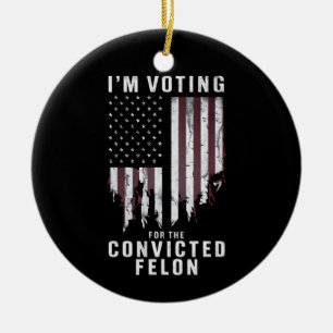 Décoration En Céramique Je Vote Pour Le Condamné Féon Pro Trump 2024