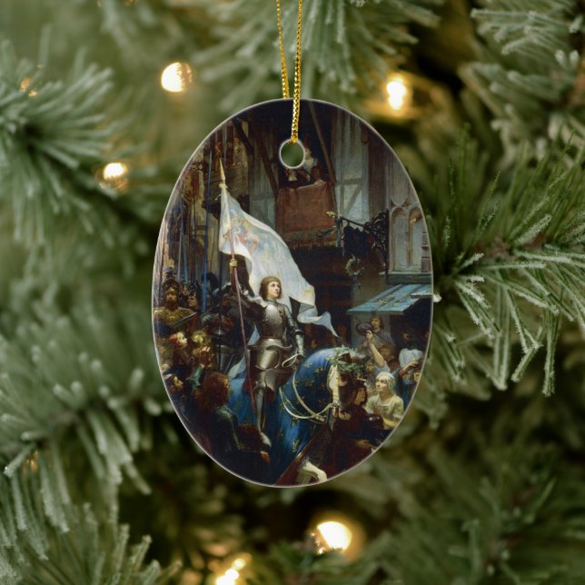 Décoration En Céramique Jeanne d'Arc entre à Orléans (Arbre)