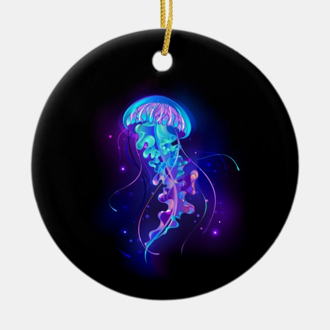 Décoration En Céramique Jellyfish éclatante couleur (Devant)