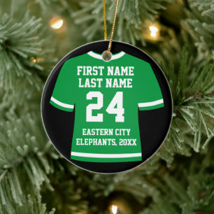 Décoration En Céramique Jersey sportif de hockey sur gazon vert