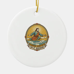 Décoration En Céramique Jésus a laissé tomber du savon mouillé en glissant