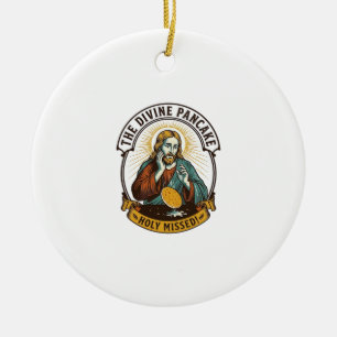 Décoration En Céramique Jésus a laissé tomber la crêpe parfaite en la reto