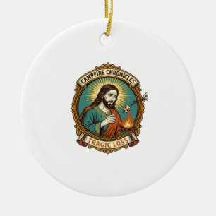 Décoration En Céramique Jesus a laissé tomber la guimauve Feu de camp Fête