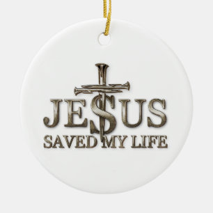 Décoration En Céramique Jésus-Christ a sauvé mon cadeau de vie pour les fe