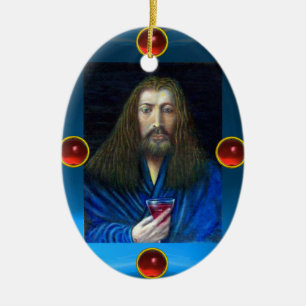 DÉCORATION EN CÉRAMIQUE JÉSUS-CHRIST, LE CALICE
