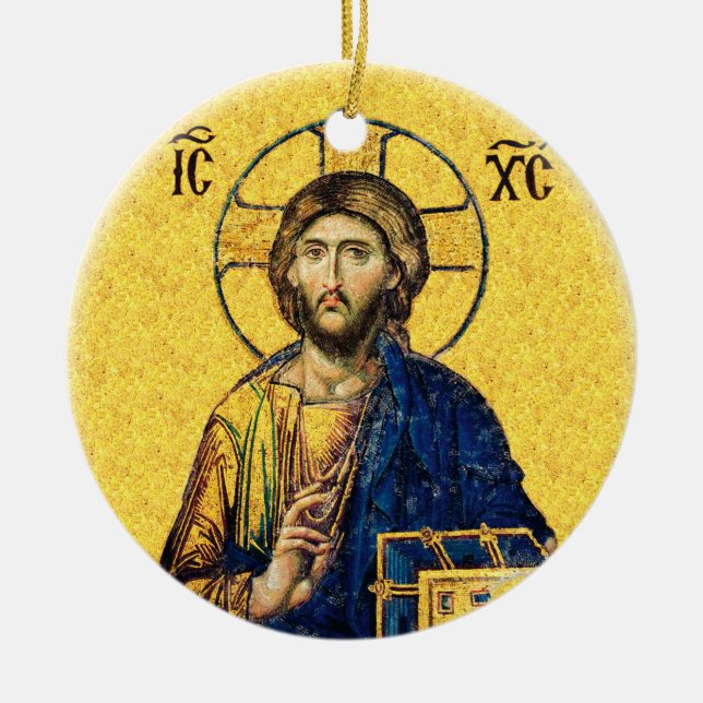 Décoration En Céramique Jésus-Christ Pantocrator (Devant)