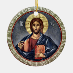 Décoration En Céramique Jésus-Christ, Pantocrator, Icône du Seigneur de To