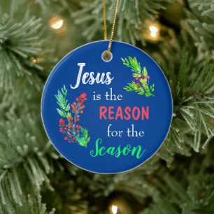 Décoration En Céramique Jésus est la raison de la Bible de Noël de la sa