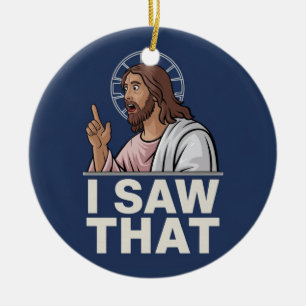 Décoration En Céramique Jésus J'Ai Vu Ça