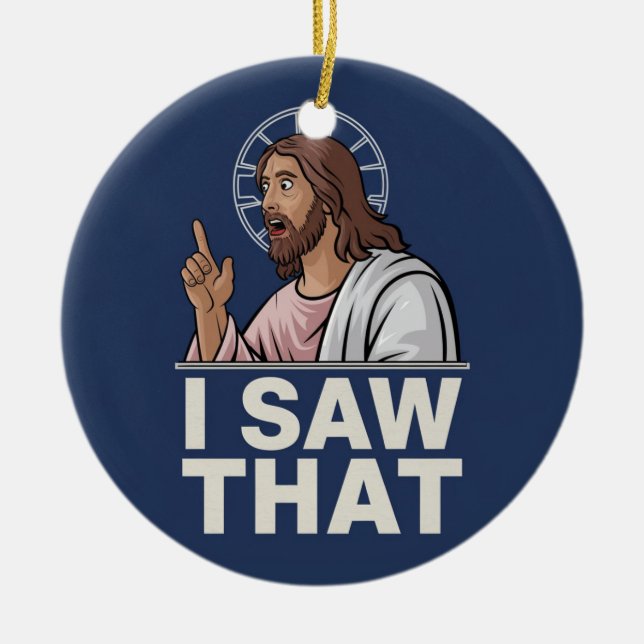 Décoration En Céramique Jésus j'ai vu ça (Devant)