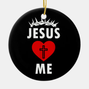 Décoration En Céramique Jésus m'aime chrétien religieux