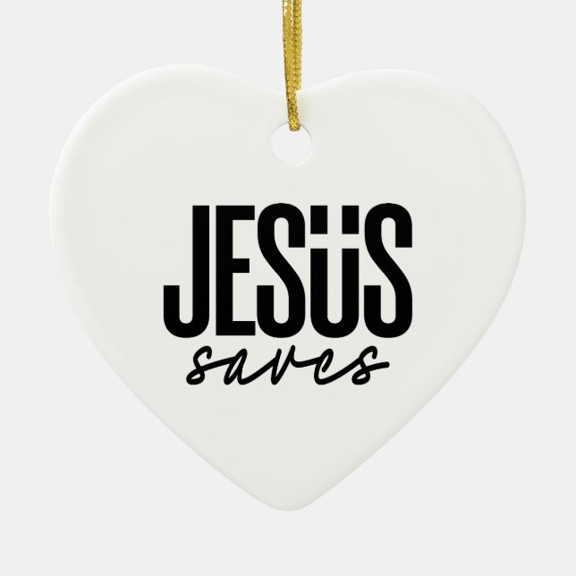 DÉCORATION EN CÉRAMIQUE JÉSUS SAUVE (Devant)