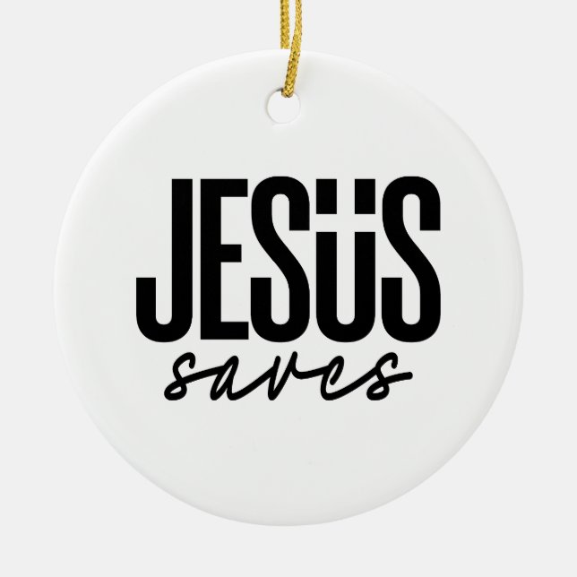 DÉCORATION EN CÉRAMIQUE JÉSUS SAUVE (Devant)