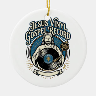 Décoration En Céramique Jésus Vinyle Disque Gospel Jésus Vinyle Disque Chr