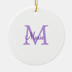 Décoration En Céramique jeté simple minimal ajouter nom monogramme rose ro