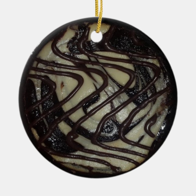 Décoration En Céramique Jeu de Noël amusant Pun de nourriture (Devant)