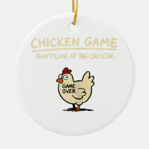 Décoration En Céramique Jeu de poulet Ne regardez pas le poulet drôle de p