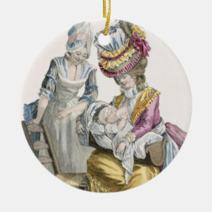 Décoration En Céramique Jeune femme dans une robe "une La Levite"