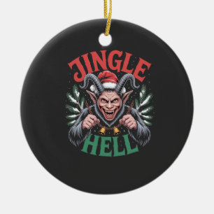Décoration En Céramique Jingle Enfer Noël Krampus Evil Noël