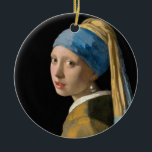 Décoration En Céramique Johannes Vermeer - Fille avec une oreille perle<br><div class="desc">Fille avec une oreille perle / Fille dans un Turban / Tête de Fille dans un Turban / La Jeune Fille avec Turban / Tête d'une Jeune Fille - Johannes Vermeer,  1665</div>