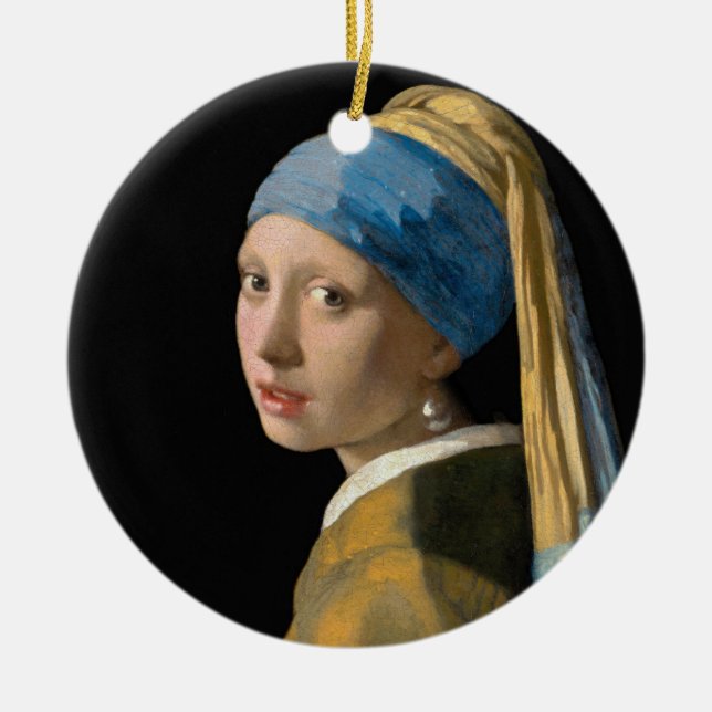 Décoration En Céramique Johannes Vermeer - Fille avec une oreille perle (Devant)