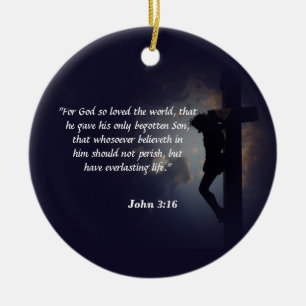 Décoration En Céramique John 3:16 Écriture