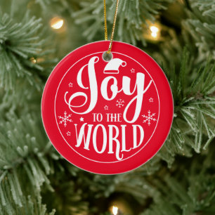 Décoration En Céramique Joie à l'ornement de Noël mondial