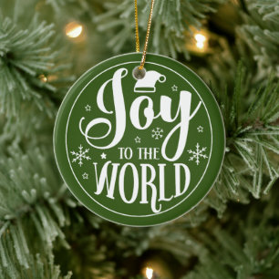 Décoration En Céramique Joie à l'ornement de Noël mondial