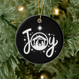 Décoration En Céramique Joie de Noël chrétienne Jésus Scène de la Nativité