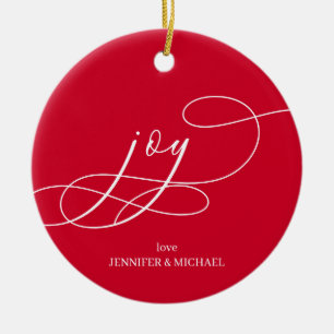 Décoration En Céramique Joie de Noël minimale