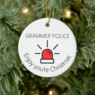 Décoration En Céramique Joie Grammar secret de police père Noël cadeau