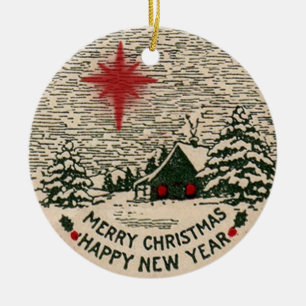 Décoration En Céramique Joint 1911 de Noël de bonne année de Joyeux Noë