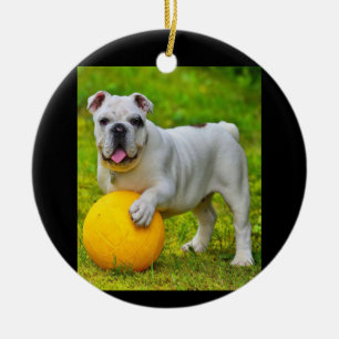 Décoration En Céramique Joli cadeau de Bulldog Basketball Bulldog Lover an