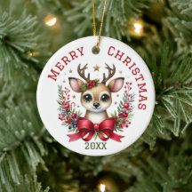 Joli Cerf Personnalisé de Noël