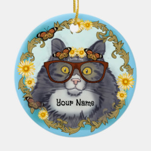 Décoration En Céramique Joli Chat Floof