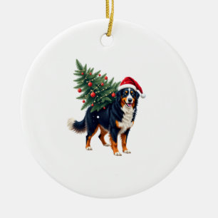 Décoration En Céramique Joli chien de montagne bernois dans un sapin de No