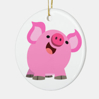 Décoration En Céramique Joli Cochon De Caricature En Rire