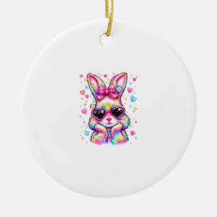 Décoration En Céramique Joli Coquette Tie Dye Lapin Pâques Femme Gi